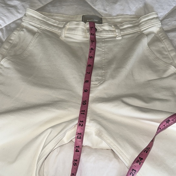 EVERLANE The Straight-Leg Crop Sz 12 Regular in Bone Cream Stretch cropped. - Picture 11 of 15
